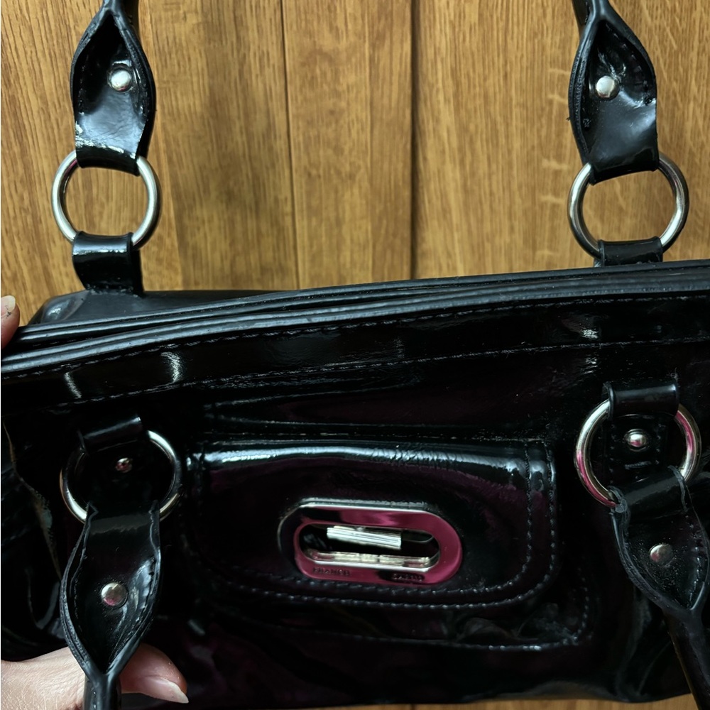 Franco Sarto- Beautiful black patent bag 19 inch tall - 15 inch wide - Picture 7 of 7